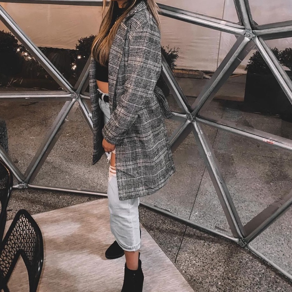 Plaid Wool Coat